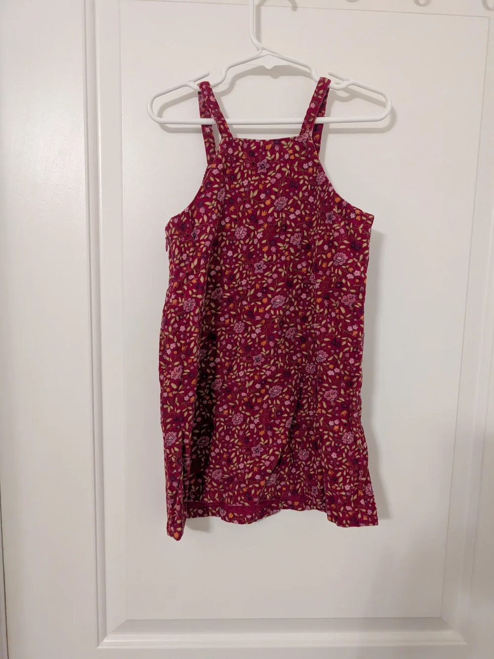Vintage Gymboree Apple for the Teacher Floral Corduroy Jumper Dress 3T